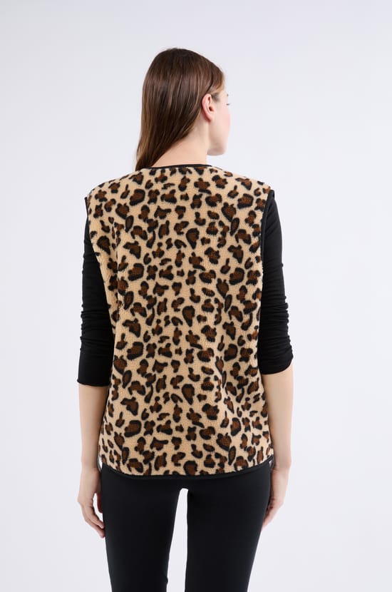 Gilet sans manches effet sherpa;${refinementColor}