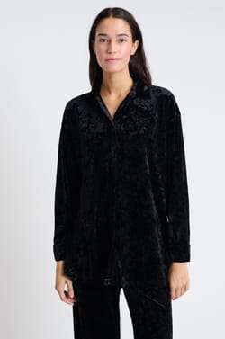 Velvet Pyjama Shirt;${refinementColor}