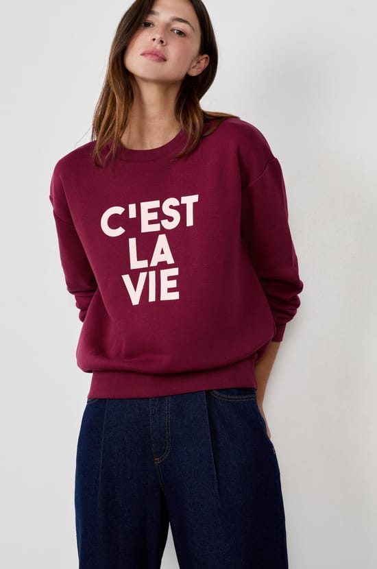 Sweat imprimé "C'est la vie;${refinementColor}