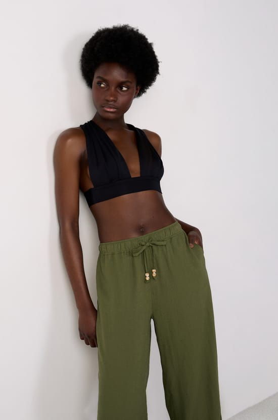 Pantalón de playa ancho;${refinementColor}