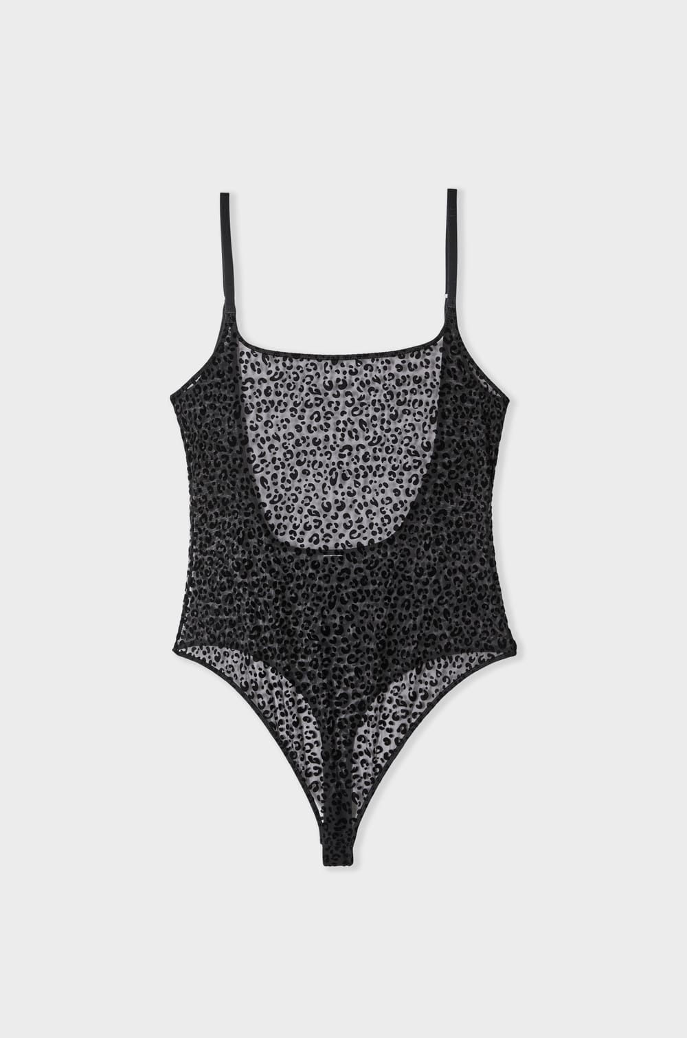 Body in luipaard flocked tule;${refinementColor}