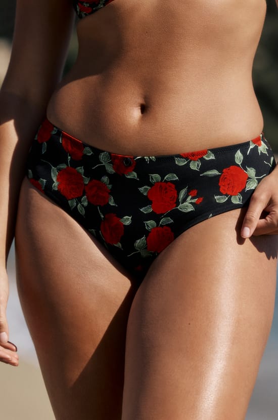 Bas de maillot de bain shorty &agrave; motif floral ;${refinementColor}