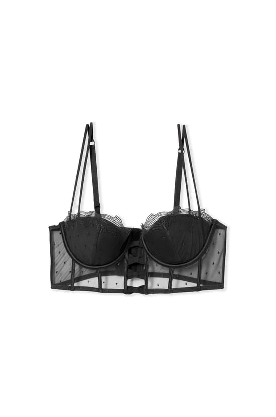 Soutien-gorge bustier en broderie;${refinementColor}