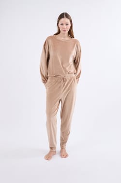 Sweatshirt de pyjama en velours;${refinementColor}