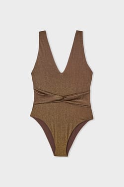 Traje de ba&ntilde;o tejido brillante;${refinementColor}
