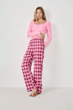Pantalon de pyjama à carreaux;${refinementColor}