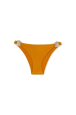 Bas de maillot bikini satin&eacute; avec d&eacute;tails bijoux - Etam x H&ocirc;tel Mahfouf;${refinementColor}