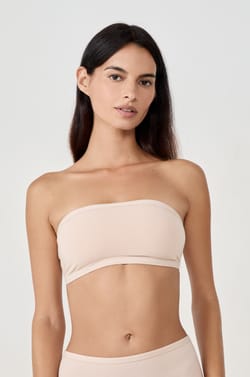 Wireless Strapless Bra in Stretchy Organic Cotton;${refinementColor}