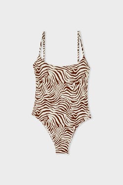 Maillot de bain 1 pi&egrave;ce &agrave; imprim&eacute; z&egrave;bre;${refinementColor}