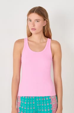 Cotton Pyjama Tank Top;${refinementColor}