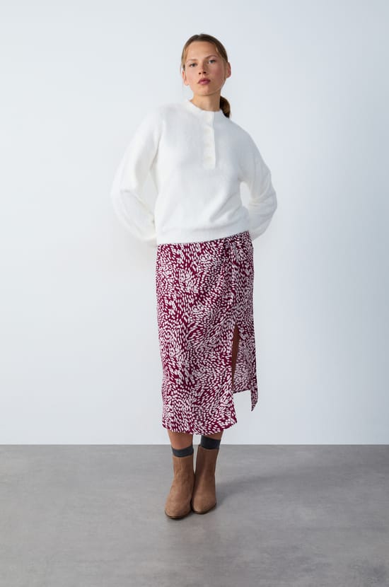 Pull boutonné polaire;${refinementColor}