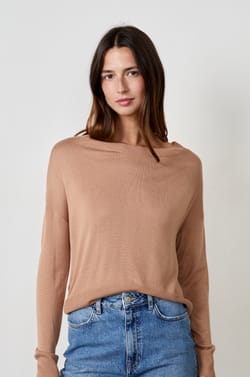 Long-sleeved round neck sweater;${refinementColor}