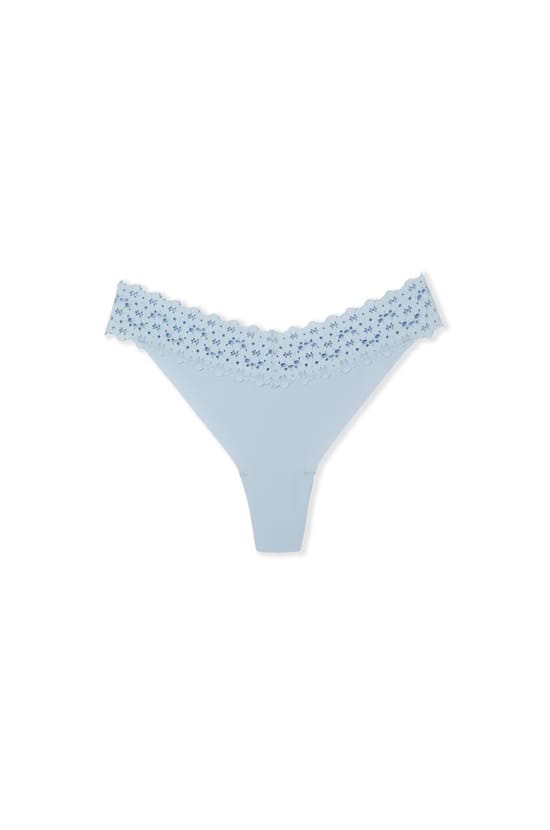 Tanga in Microfiber and Lace;${refinementColor}