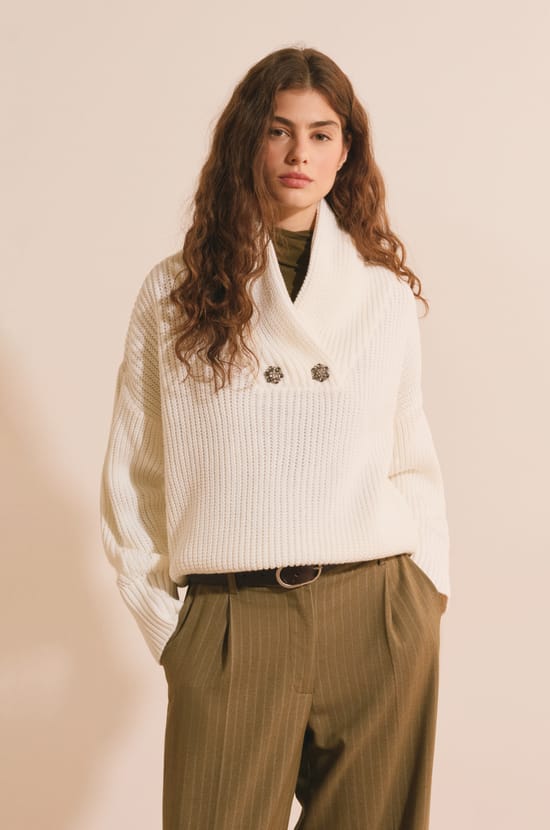 Pull avec d&eacute;tails boutons;${refinementColor}