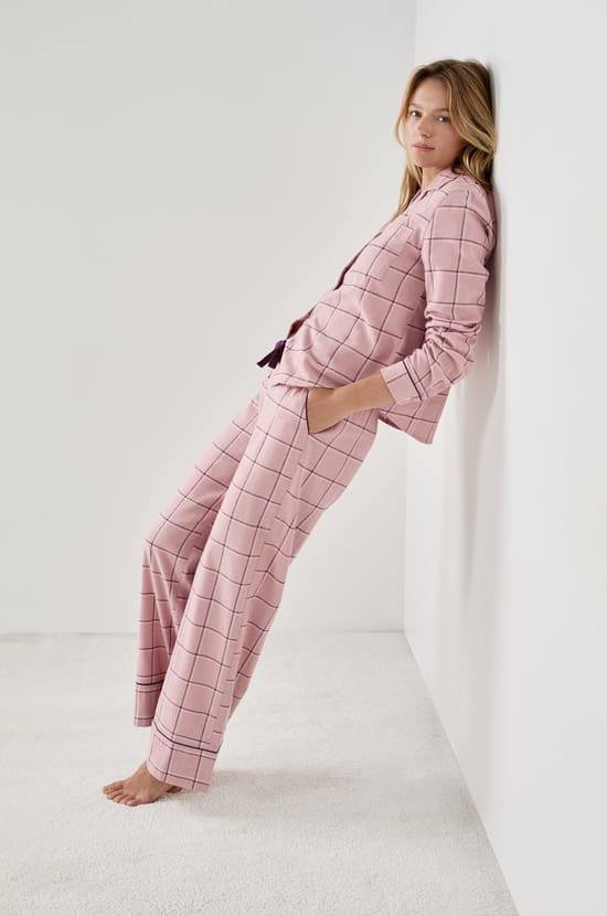 Pantalon de pyjama à carreaux;${refinementColor}