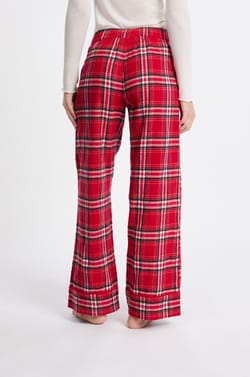 Pantalon de pyjama à carreaux en coton;${refinementColor}