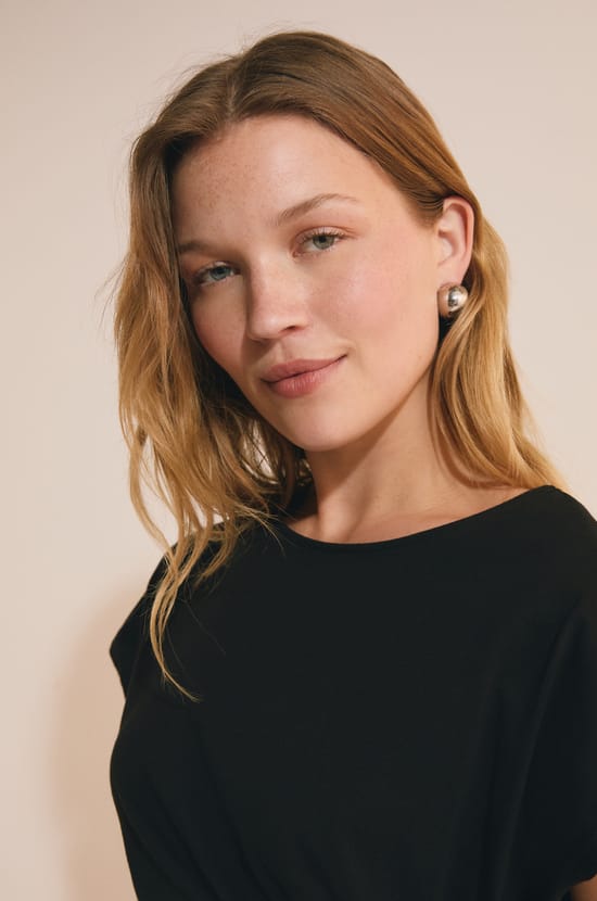 T-shirt manches courtes drapp&eacute;;${refinementColor}