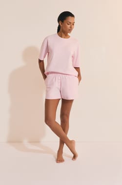 Short de pyjama boyfriend en coton;${refinementColor}
