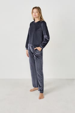 Sweat effet velours;${refinementColor}
