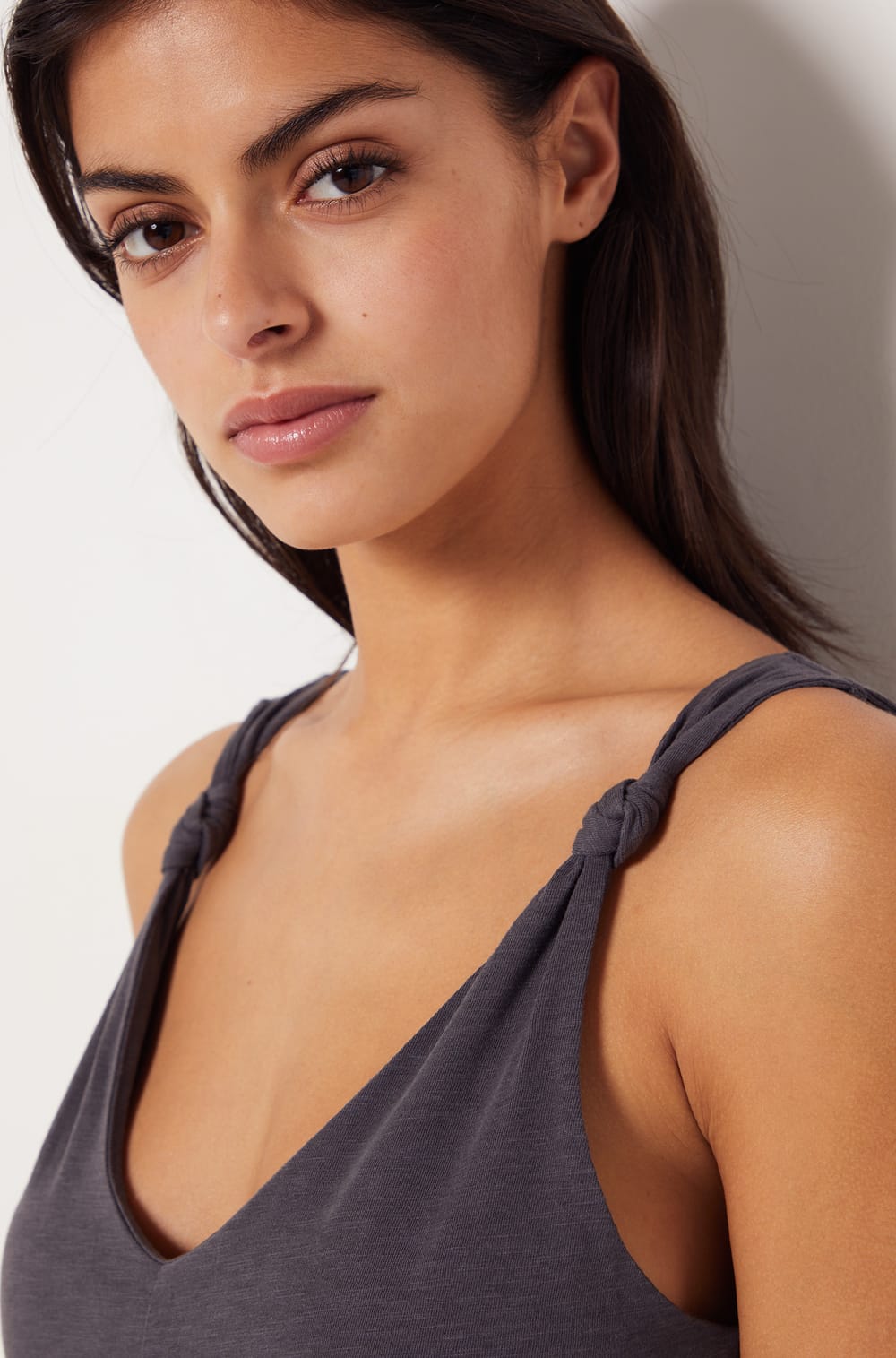 Combinaison de pyjama en coton ODESA ANTHRACITE ETAM