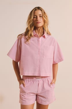 Pyjama Shirt with Cotton;${refinementColor}