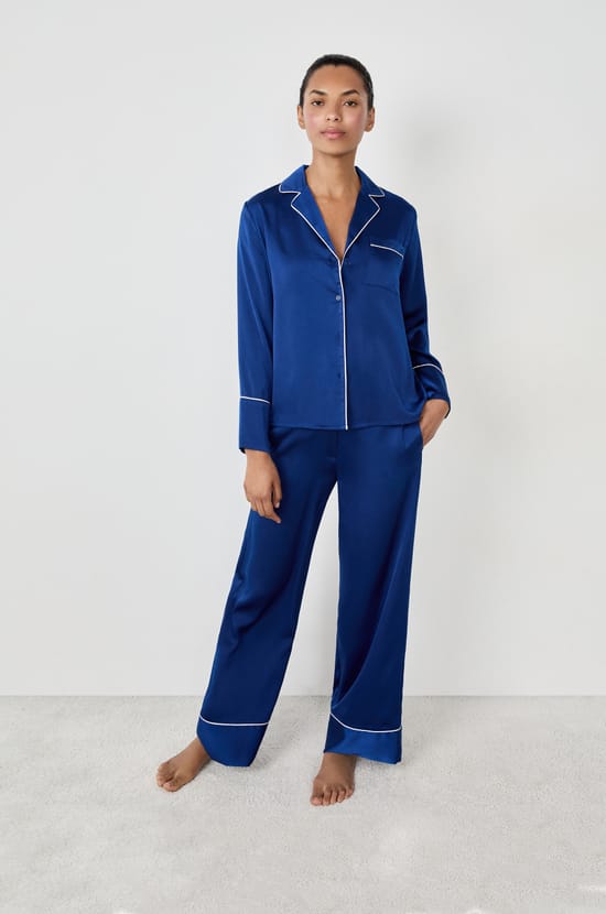 Pantalon de pyjama satiné;${refinementColor}