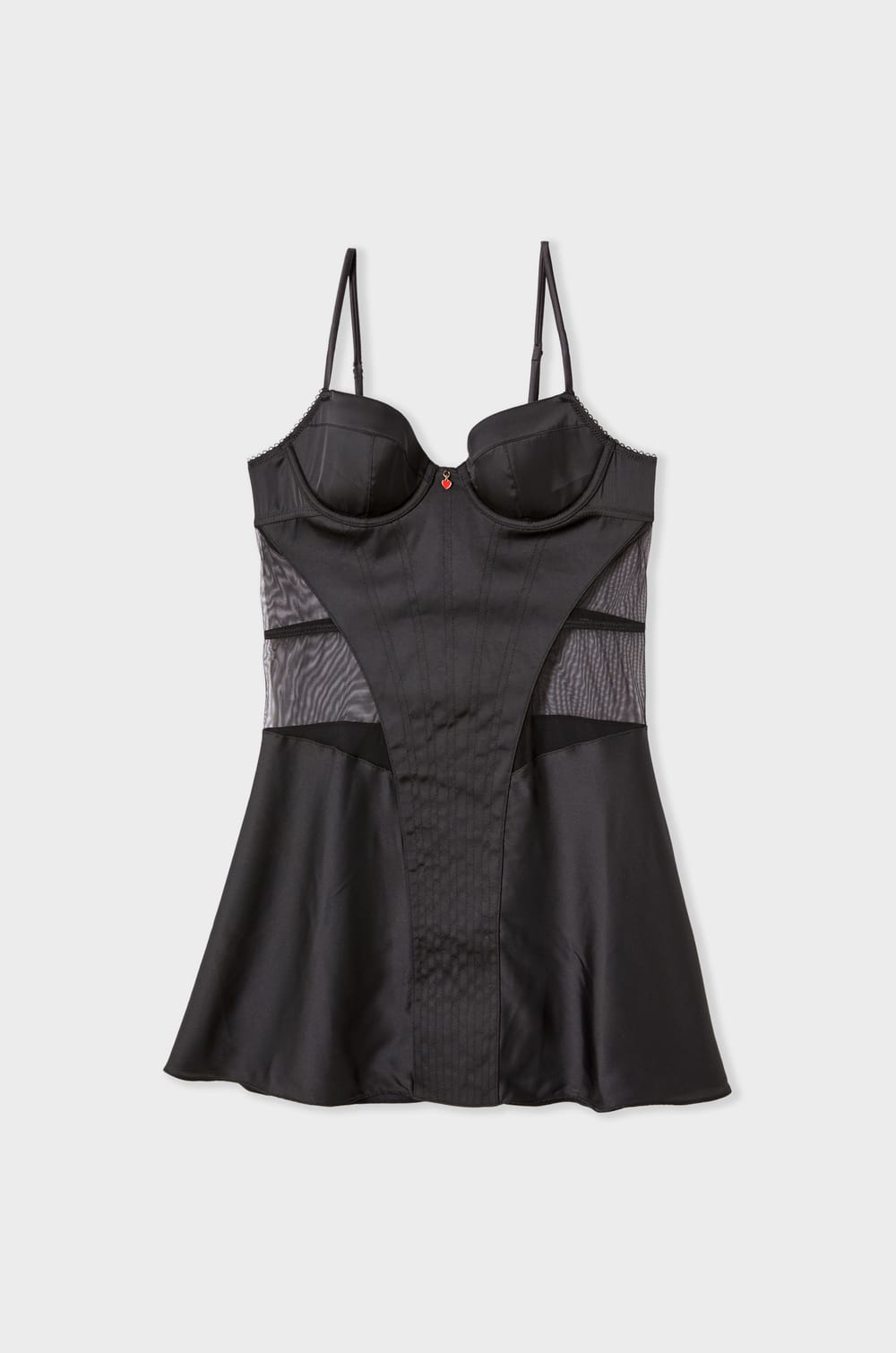 Robe satin&eacute;e avec charm;${refinementColor}