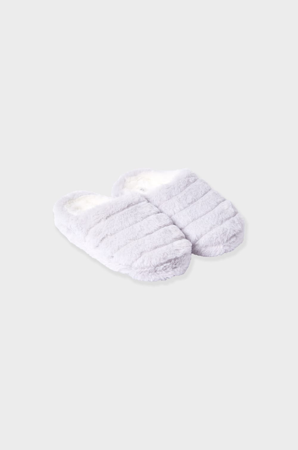 Chaussons mules en polaire fourrés;${refinementColor}