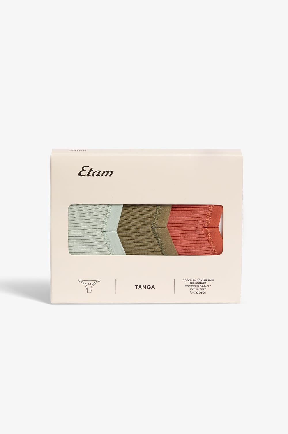 Pack of 3 Cotton Tangas;${refinementColor}