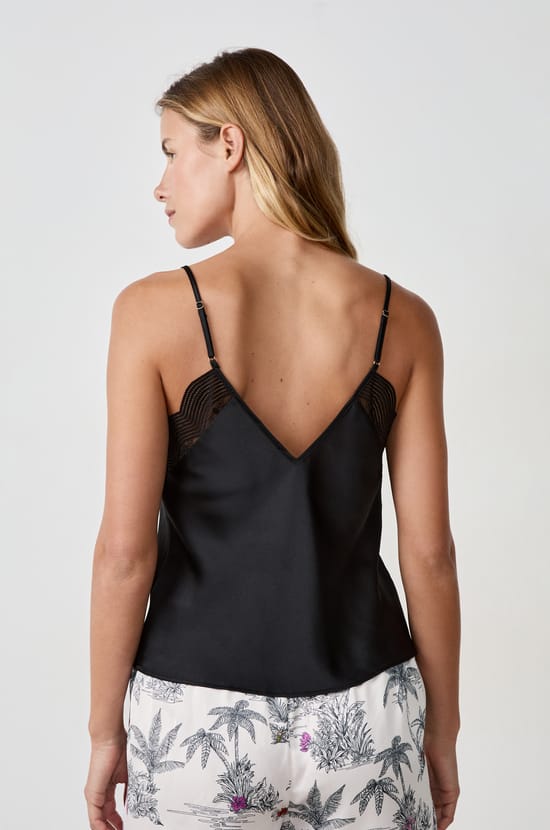 Thin Strap Camisole with Neckline;${refinementColor}