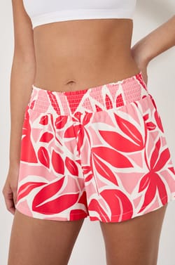 Printed Pajama Shorts;${refinementColor}