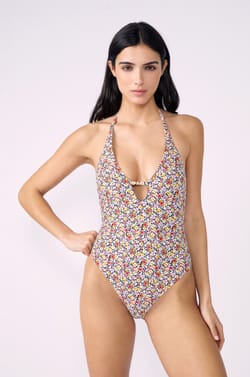 Floral One-Piece Swimsuit;${refinementColor}