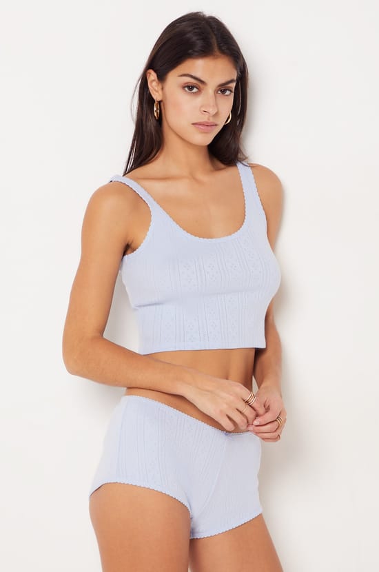 Ribbed crop top with thin straps;${refinementColor}