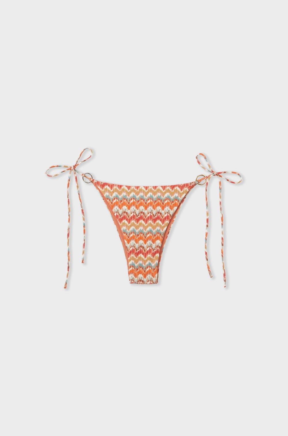 Glittery Tie-Side Bikini Bottom;${refinementColor}