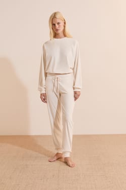 Sweatshirt de pyjama c&ocirc;tel&eacute;;${refinementColor}
