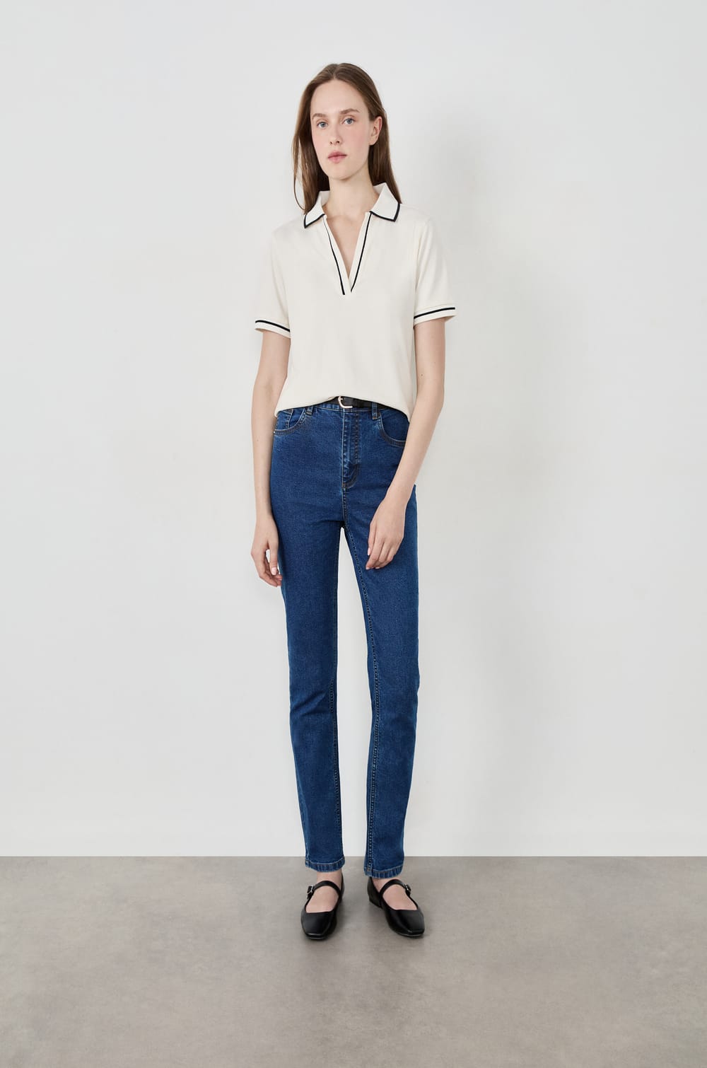 Polo manches courtes en coton;${refinementColor}