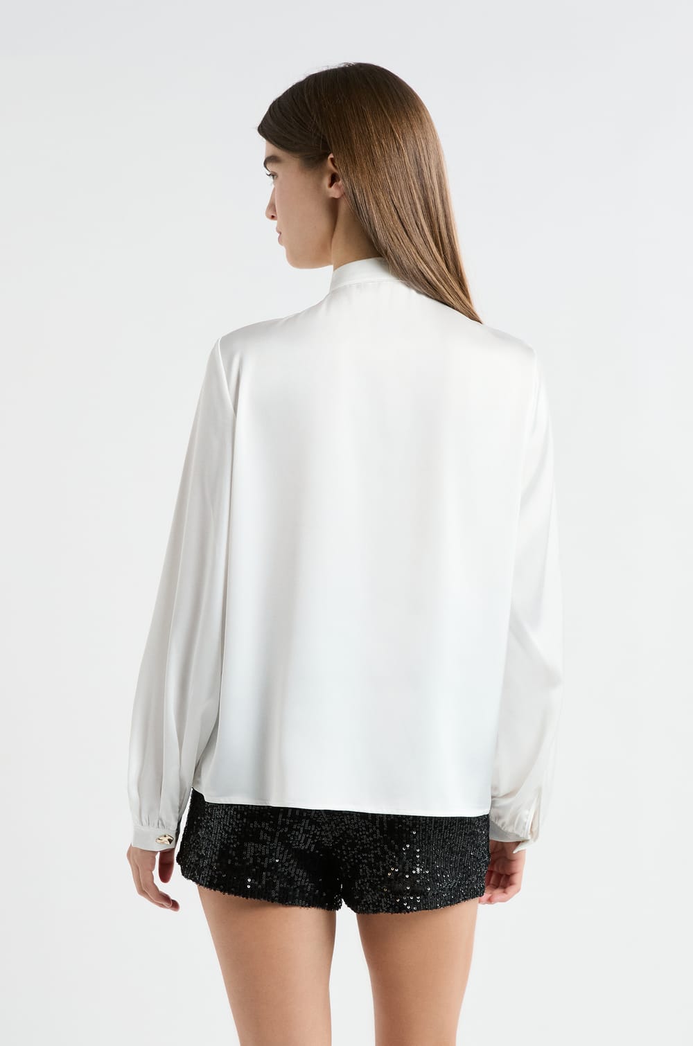 Blouse avec col bijou;${refinementColor}