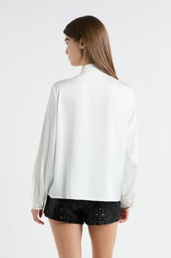 Blouse avec col bijou;${refinementColor}