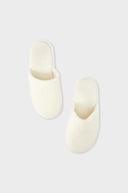 Chaussons mules avec coton nid d'abeille;${refinementColor}