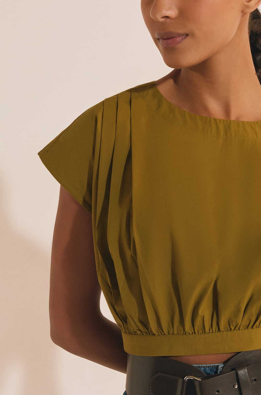 Top court en coton;${refinementColor}