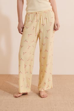 Pantalon de pyjama 7/8 &agrave; motifs;${refinementColor}