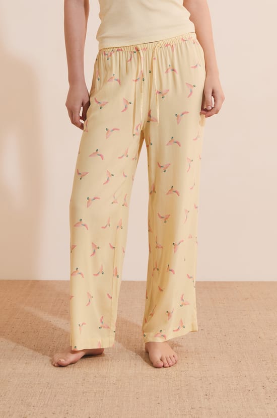 Pantal&oacute;n de pijama 7/8 estampado;${refinementColor}