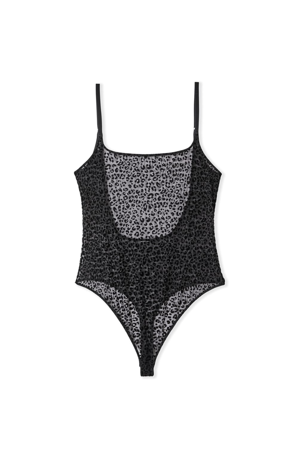 Body in luipaard flocked tule;${refinementColor}
