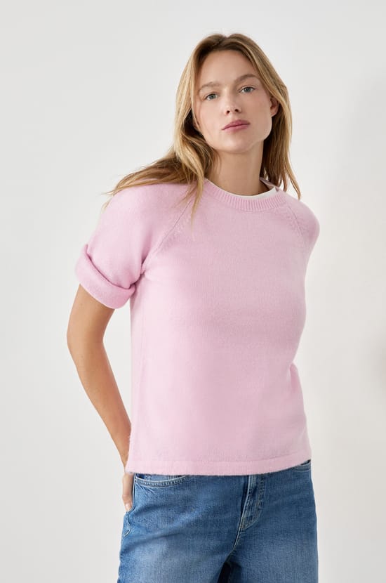 Pull manches courtes;${refinementColor}