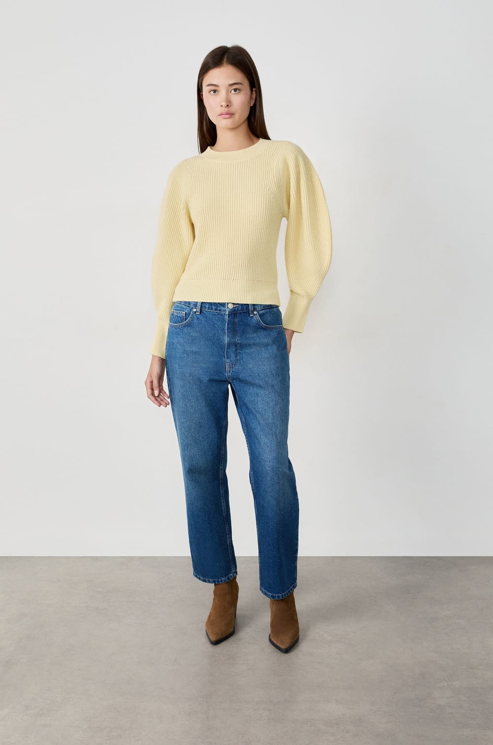 Pull à manches bouffantes;${refinementColor}