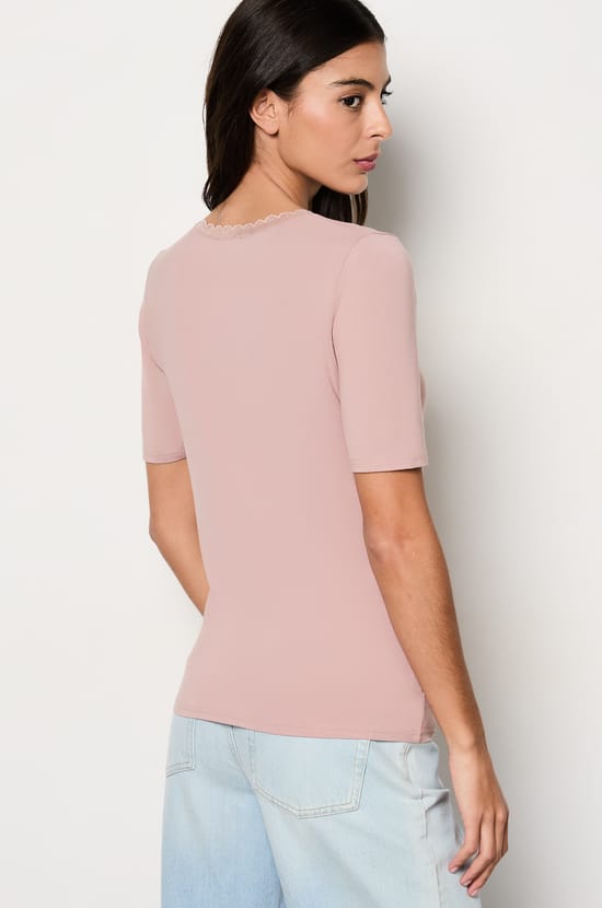 Long Sleeve Thermal Knit T-Shirt;${refinementColor}