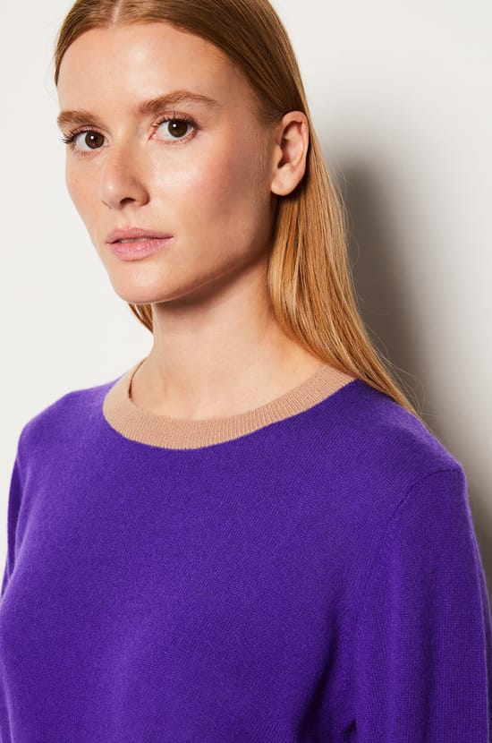 Pull col rond cachemire;${refinementColor}