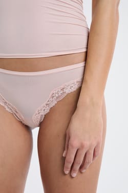 Microfibre and Lace Tanga;${refinementColor}