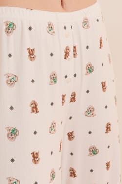Pantalon de pyjama avec boutons;${refinementColor}