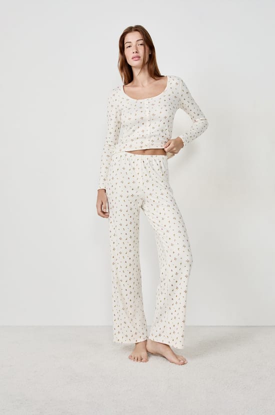 Floral Pyjama Trousers;${refinementColor}